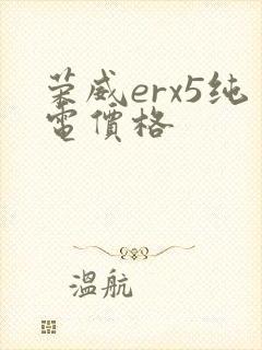 荣威erx5纯电价格