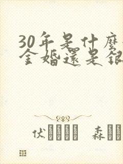 30年是什么婚金婚还是银婚