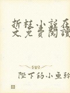折枝小说在线全文免费阅读无弹窗