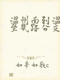 温州南到温州站坐几路公交车