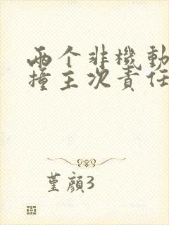 两个非机动车相撞主次责任