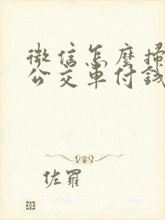 微信怎么扫码乘公交车付钱