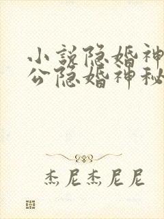 小说隐婚神秘老公隐婚神秘老公