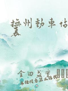 抚州动车站时刻表