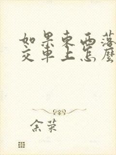 如果东西落在公交车上怎么办