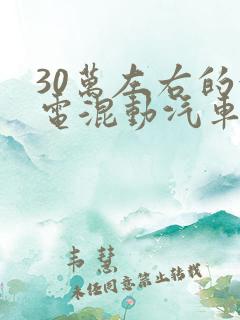 30万左右的油电混动汽车