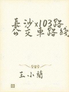 长沙x103路公交车路线时间表