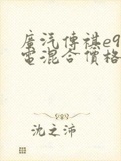 广汽传祺e9油电混合价格