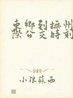 东乡到抚州的城际公交时刻表