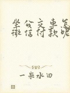 坐公交车怎么用微信付款呢