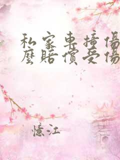 私家车撞伤人怎么赔偿受伤人