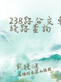 238路公交车线路查询