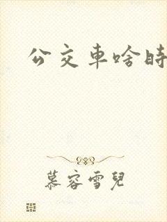 公交车啥时候停