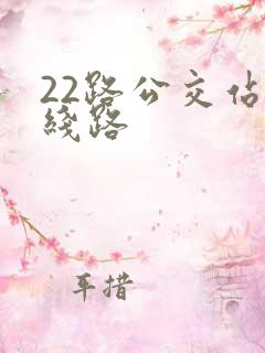 22路公交站点线路