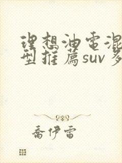 理想油电混合车型推荐suv多少钱