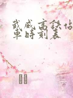 武威高铁站公交车时刻表