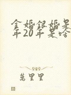 金婚银婚是多少年20年是啥婚