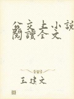 公交上小说免费阅读全文
