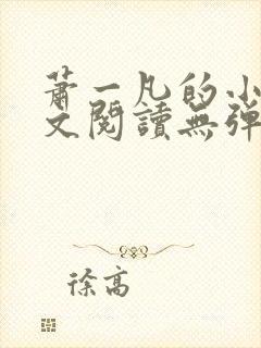 萧一凡的小说全文阅读无弹窗