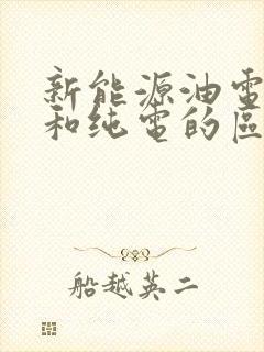 新能源油电混合和纯电的区别