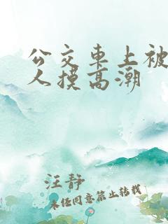 公交车上被陌生人摸高潮