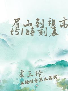 眉山到视高公交t51时刻表