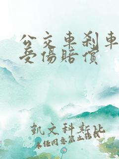 公交车刹车乘客受伤赔偿