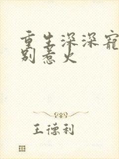重生深深宠甜妻别惹火