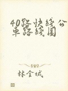 40路快线公交车路线图