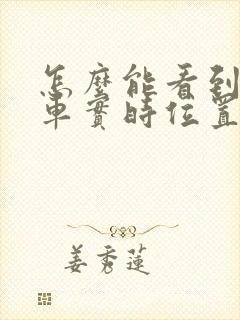怎么能看到公交车实时位置