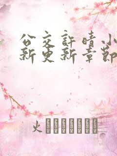 公交许晴小说最新更新章节列表