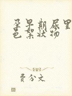 孕早期尿里有白色絮状物
