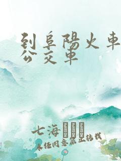 到阜阳火车站的公交车