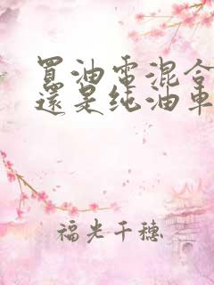 买油电混合车好还是纯油车好