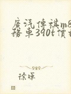 广汽传祺m8商务车390t价格
