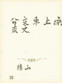 公交车上操美女爽文