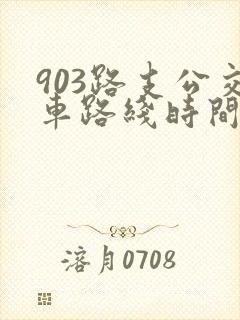 903路支公交车路线时间表
