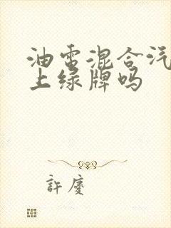 油电混合汽车能上绿牌吗