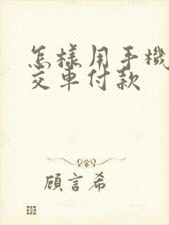 怎样用手机坐公交车付款