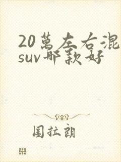 20万左右混动suv哪款好