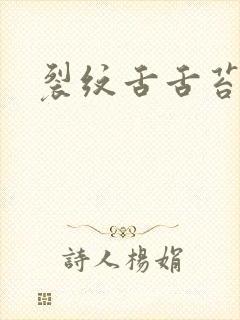 裂纹舌舌苔黄腻