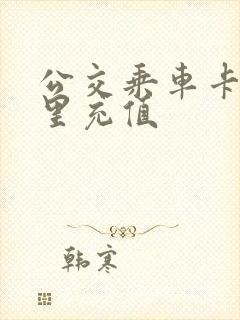 公交乘车卡在哪里充值