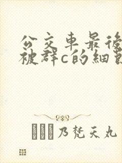 公交车最后一排被群c的细节