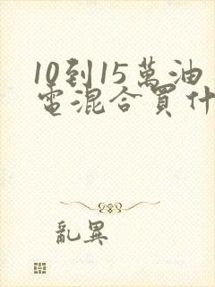 10到15万油电混合买什么车好