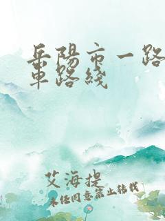 岳阳市一路公交车路线