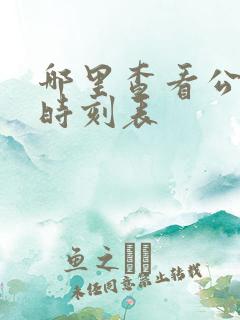 哪里查看公交车时刻表