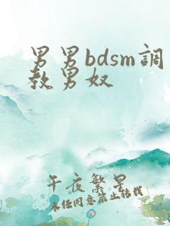 男男bdsm调教男奴