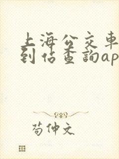 上海公交车实时到站查询app