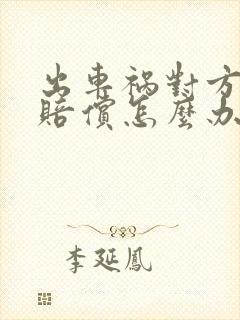 出车祸对方无力赔偿怎么办
