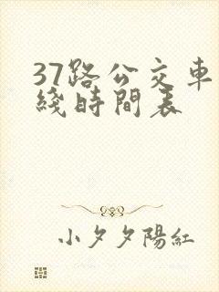 37路公交车路线时间表